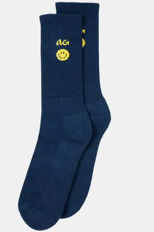 Alfredo Gonzales Chaussettes Athletic Icon Smiley Navy