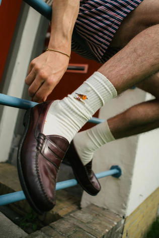 Alfredo Gonzales Chaussettes Athletic Icon Roodborstje Off White Off White