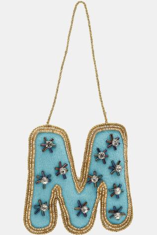 Huis Accessoire Beaded Initial Ornament M