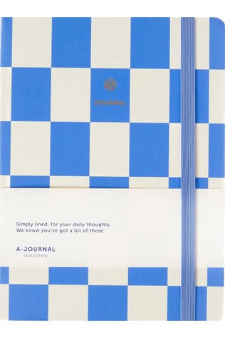 A-JOURNAL Notitieboek Notebook Checkered Lavender Lavender