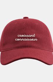 Pet Corduroy Cap Burgundy Croissant Connaisseur