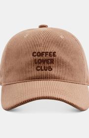 Casquette Corduroy Cap Brown Coffee Lover Club
