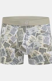 Boxershort Boxer Brief Agate Gray Book Pages