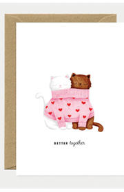 Wenskaart Better Together Cats