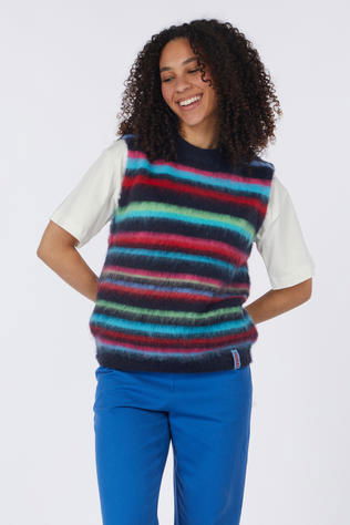 Figurati Pull Nona Fuzzy Spencer Navy Multi