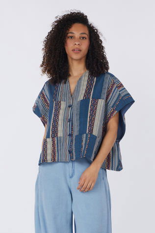 Orfeo Vest Griffin Rayures Bleu