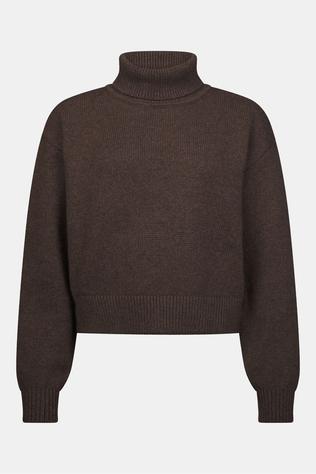Colorful Standard Sous-Pull Women Merino Wool Turtle Neck Coffee Brown