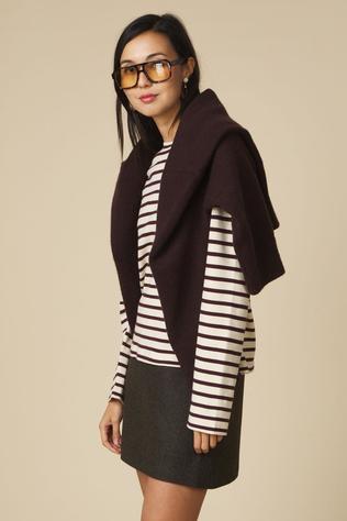 Boii Studios T-Shirt Nete Stripe Off White/Bordeaux