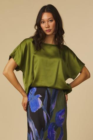Numph Blouse Sitas Ss Calla Green