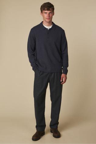 Anerkjendt Broek Akjan Wool Pants Dark Grey Melange