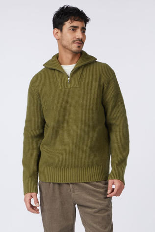 Selected Trui Patric Edit Halfzip Avocado