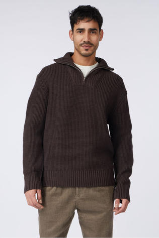 Selected Trui Patric Edit Halfzip Cholate Torte
