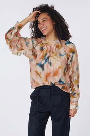 Yas Blouse Soara Shadow Gray Aop:Sora Print