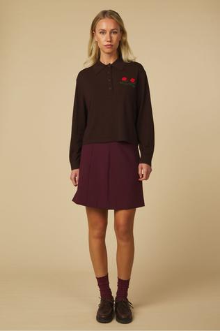 Selected Jupe Slfrita Mel Tawny Port Detail:Melange