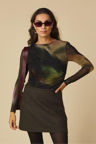 Yas T-Shirt Shama Black Shama Print