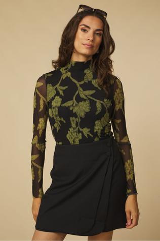 Yas T-Shirt Shama Black Moss