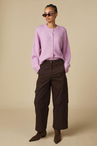 YAS Broek Carine Cargo Chocolate Brown