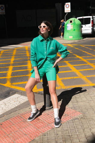 Laure+Max Hemd Veria Vert Denim Washed