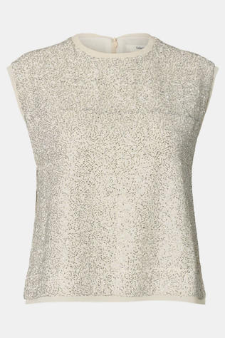 Selected Blouse Slwellie Sl Silver Birch