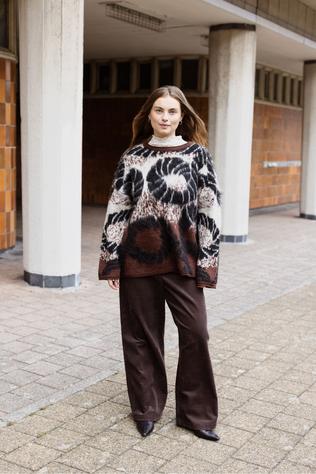 Object JUTTU x OBJECT Pull Rabia Seal Brown Pattern:Seal Brown + B