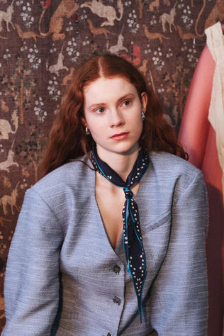 Becksöndergaard Écharpe Fairygard Diamond Scarf Navy Blazer