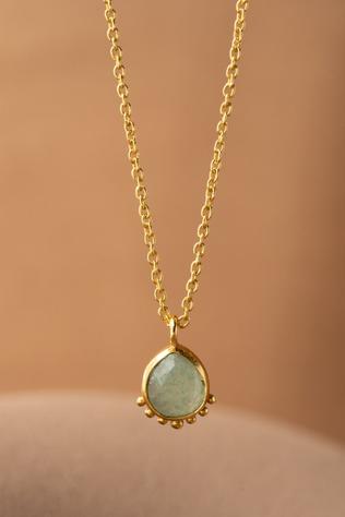 Muja Juma Ketting 48Cm Lova Amethyst 6X7Mm Pear Purple