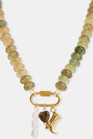 Collier Cowboy Boot Bead Necklace Stainless Steel
