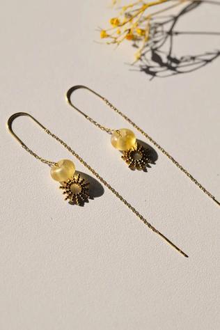 Boucles D'Oreilles Earring Sun Gold Sunshine