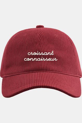 Pet Corduroy Cap Burgundy Croissant Connaisseur