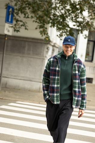 Selected Trui Slmdry Half Zip Pine Grove