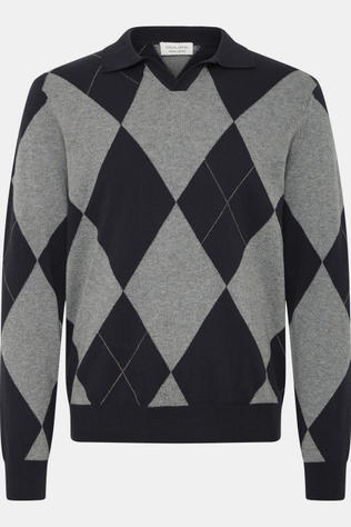 Pull Cfacton Argyle Polo Knit