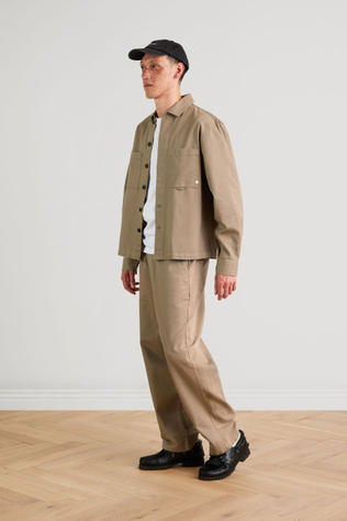 Farah Pantalon Greenport Drawstring Herringbone Ashen Taupe Sp