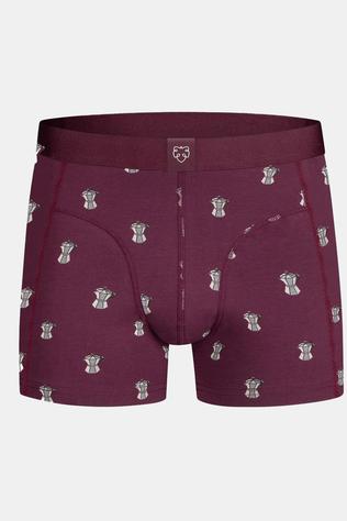 A-Dam Chaussettes Quarter Crew White Coffee Take Away size 41-49 Burgundy