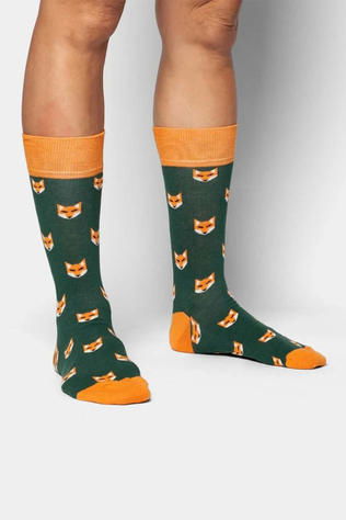 DillySocks Sokken Fossiled Fox dark green/orange
