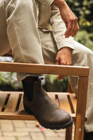 Blundstone Original Boots 1615 waxed suede Dark Olive
