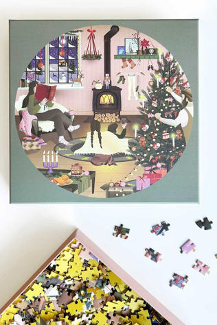 VISSEVASSE Jouets Wonderful Christmastime - Round Puzzle With 1.000 Geen