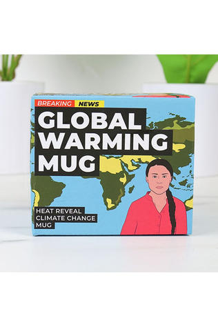 Gift Republic Ustensiles De Cuisine Mok Warmtegevoelig - Heat Reveal Mug - Global Warm Wit