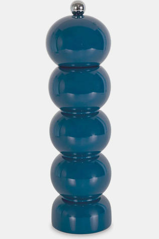 WD Lifestyle Ustensiles De Cuisine Lacquered Fsc Wood-Made Pepper Mill With Ceramic G Blue