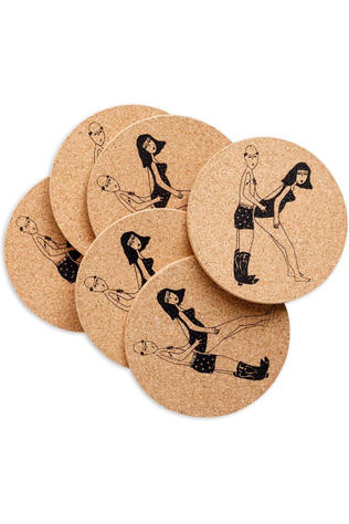 HELEN B Ustensiles De Cuisine Kurken Onderzetter K (Set Van 6) Geen