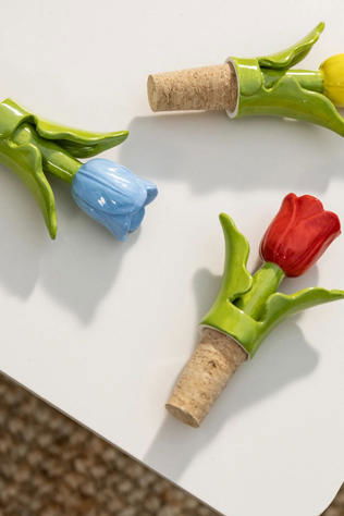 &KLEVERING Keukengerei Bottle Stopper Tulip Blue Blue