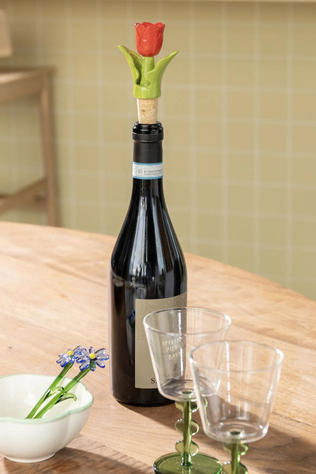 &KLEVERING Keukengerei Bottle Stopper Tulip Red Red