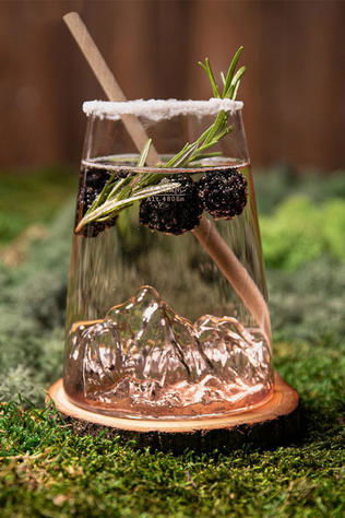 Alaskan Maker Beker Topographic Mont Blanc Design Glass Geen