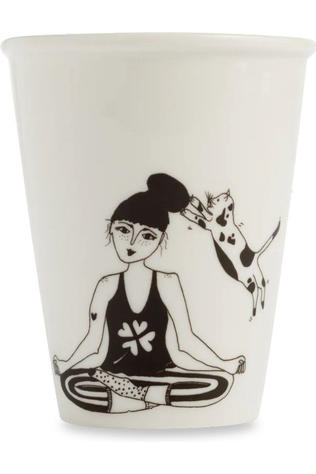 HELEN B Ustensiles De Boissons Zen With Cats Geen