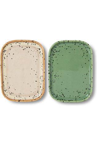 HKLiving Vaisselle 70S Ceramics: Small Trays, Crayon, Set Of 2 Crayon
