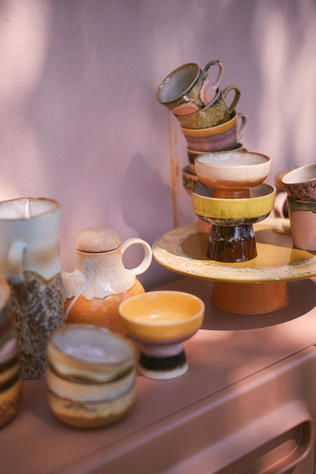 HKLiving Vaisselle 70S Ceramics: Tapas Bowl On Base Creek L Creek