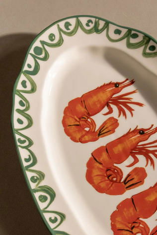 &KLEVERING Servies Platter Sirène Shrimp Multicolour