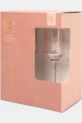 Vaisselle The Luna Champagne Flutes - Set Of 2 - Blush