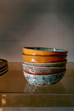 Vaisselle 70S Ceramics: Pasta Bowls, Patina, Set Of 2