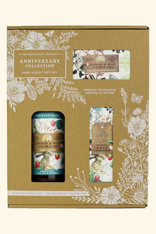 THE ENGLISH SOAP COMPANY Hand & Body - Gift Set - Jasmine & Strawberry Geen