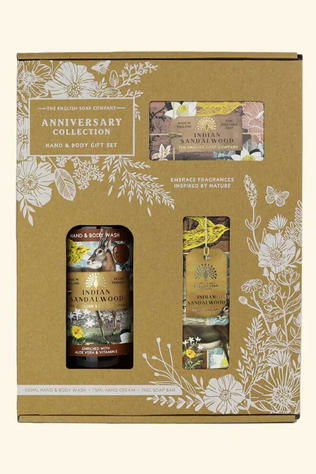 THE ENGLISH SOAP COMPANY Hand & Body - Gift Set - Indian Sandelwood Geen